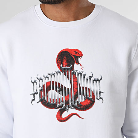 Vald - Sweat Crewneck Snake Blanc