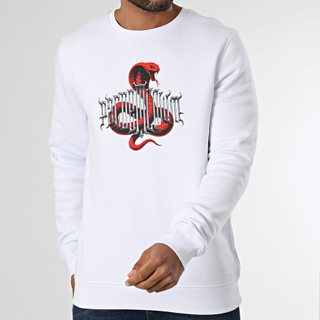 Vald - Sweat Crewneck Snake Blanc
