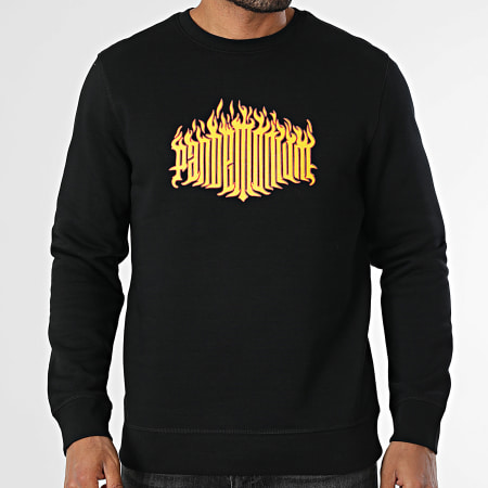 Vald - Sweat Crewneck Flamme Noir