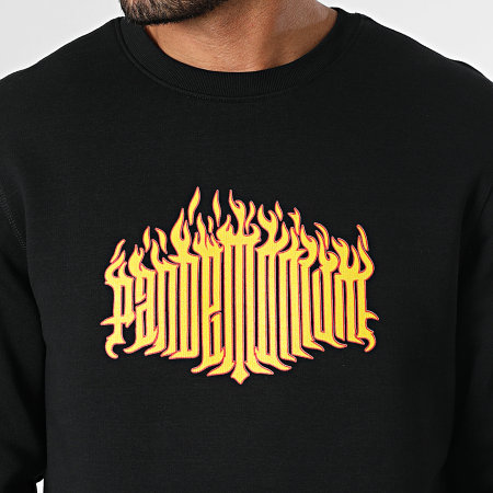 Vald - Sweat Crewneck Flamme Noir