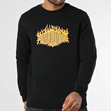 Vald - Sweat Crewneck Flamme Noir