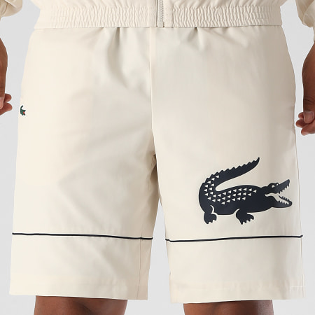 Lacoste - Short Jogging Big Logo Crocodile Beige