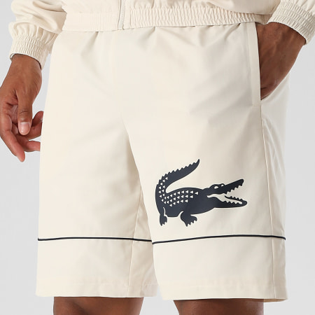 Lacoste - Short Jogging Big Logo Crocodile Beige