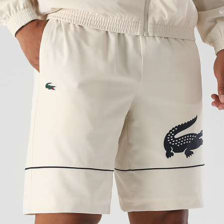 Lacoste - Short Jogging Big Logo Crocodile Beige