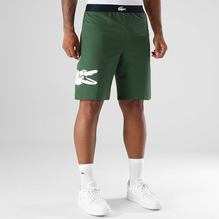 Lacoste - Short Jogging Loungewear Big Logo Crocodile Vert
