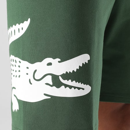 Lacoste - Short Jogging Loungewear Big Logo Crocodile Vert