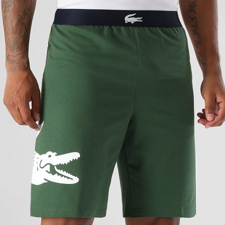 Lacoste - Short Jogging Loungewear Big Logo Crocodile Vert