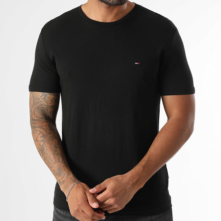 Tommy Jeans - Lot De 3 Tee Shirts Slim 1579 Blanc Beige Noir