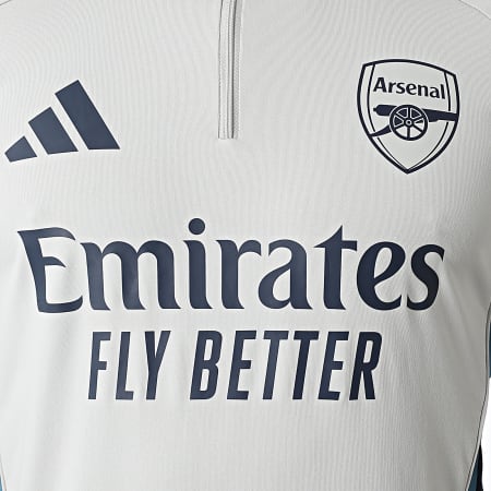 Adidas Sportswear - Sweat Col Montant Zippé A Bandes Arsenal FC JJ1816 Gris Bleu Marine