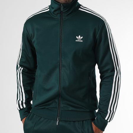 Adidas Originals - Classic TT JY1280 Donker flessengroen ritsjack