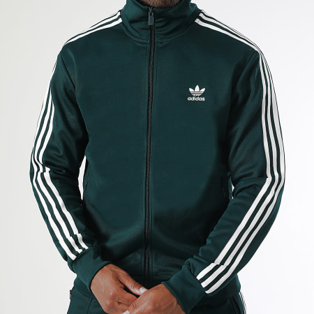 Adidas Originals - Classic TT JY1280 Donker flessengroen ritsjack