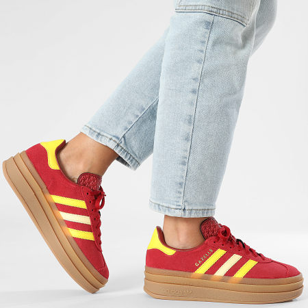 Sneakers Femme Gazelle Bold J JR5953 Team Victory Red Yellow Gold Metallic