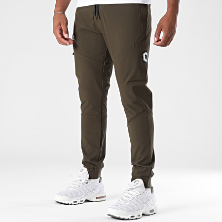 Comme Des Loups - Wolf Tech Reflective Khaki Green Jogging Pants