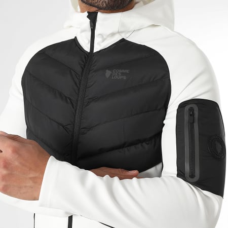 Comme Des Loups - Ensemble Veste Zippée Capuche Et Pantalon Jogging Turbo Blanc Noir