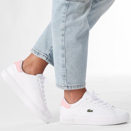 Lacoste - Baskets Femme Powercourt 225 White Light Pink