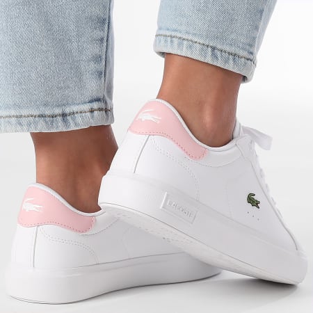Lacoste - Baskets Femme Powercourt 225 White Light Pink