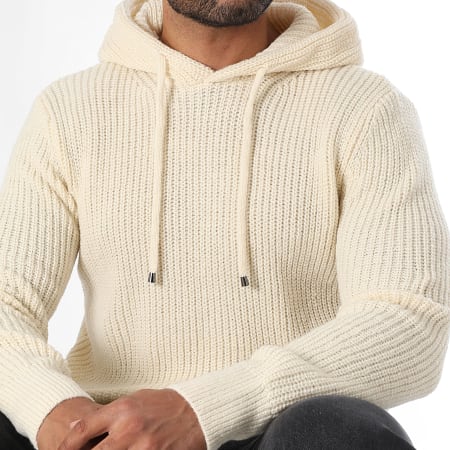 LBO - Jersey Con Capucha Grandes Puntos 2021 Beige