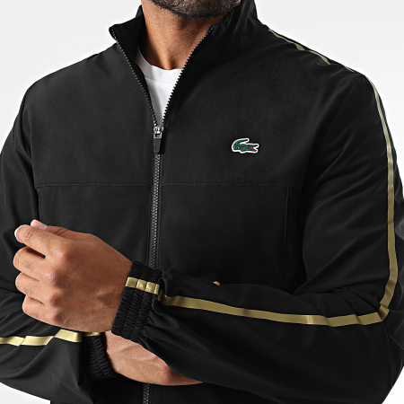 Lacoste Ensemble De Survetement Logo Crocodile Noir Doré