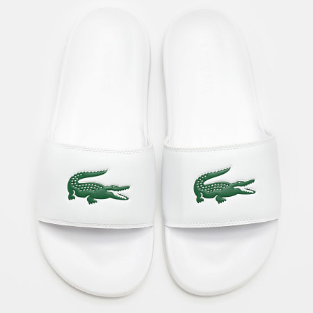Lacoste - Claquettes Femme Serve Slide 0.0 Logo Blanc