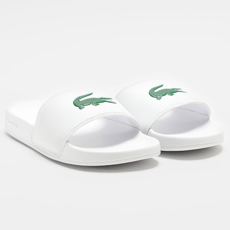Lacoste - Claquettes Femme Serve Slide 0.0 Logo Blanc