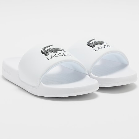 Lacoste - Claquettes Serve Slide 1.0 Logo Blanc