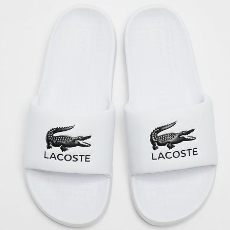 Lacoste - Claquettes Serve Slide 1.0 Logo Blanc