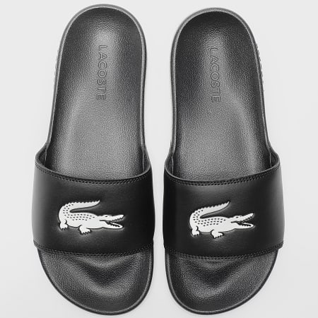 Lacoste - Claquettes Femme Serve Slide 0.0 Logo Noir