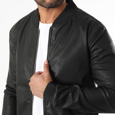LBO - Veste Simili Cuir 0683 Noir