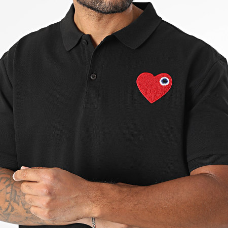 ADJ - Polo Manches Courtes Coeur Chic 825 Noir Rouge