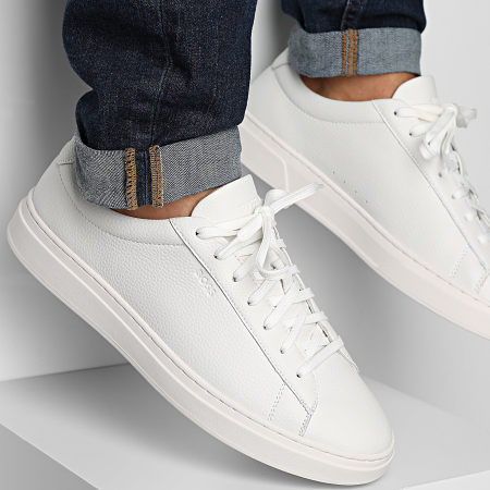 Hugo BossヒューゴボスKilian Tennis Sneakersスニーカー Hugo Boss Men's High Tops Kilian Hito Blue/white Sneakers