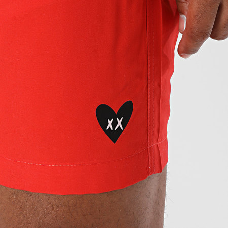 Luxury Lovers - Short De Bain Small Heart Rouge Noir