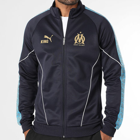 Puma - Sweat Zippé OM King Anthem 781557 Bleu Marine