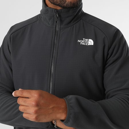 The North Face - Chaqueta polar con cremallera Glacier A89JH Gris