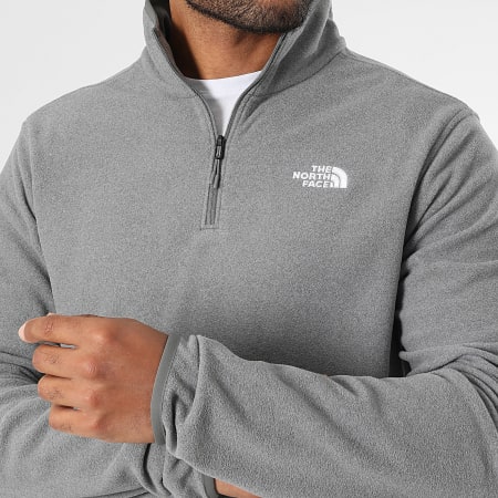 The North Face - Sweat Polaire Col Zippé Glacier Fleece A8D0Q Gris
