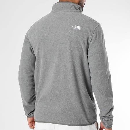 The North Face - Sweat Polaire Col Zippé Glacier Fleece A8D0Q Gris