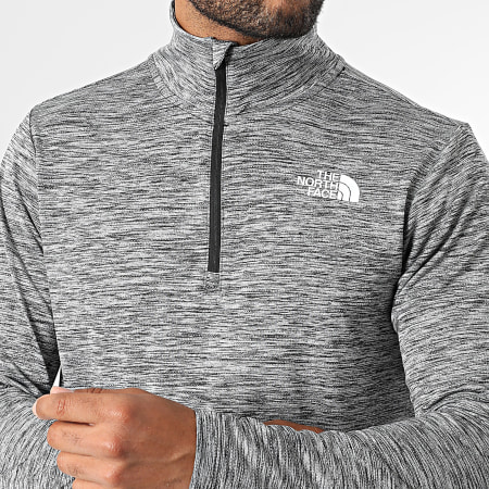 The North Face - Tee Shirt Long Sleeve Zip Neck Rager A8BEN Grey