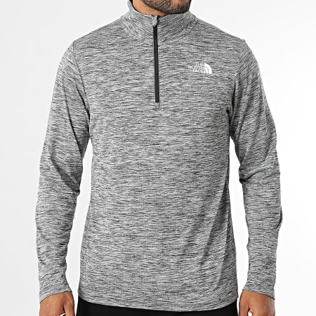 The North Face - Tee Shirt Long Sleeve Zip Neck Rager A8BEN Grey