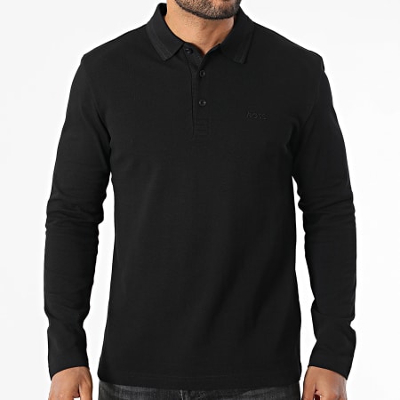Boss Plisy Mens Hugo Boss Long Sleeve Polo BOSS Plisy Long Sleeve