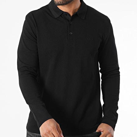 BOSS - Polo Manches Longues Plisy 50536609 Noir