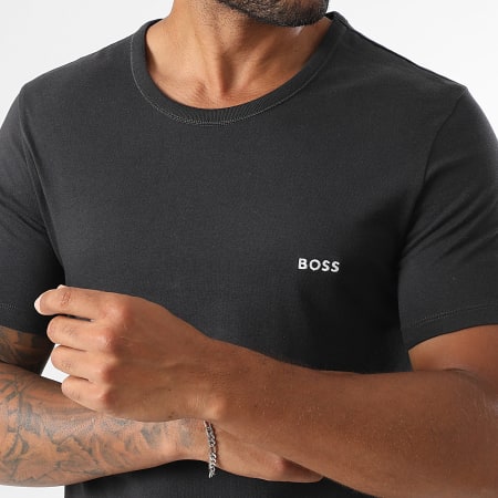 BOSS - Lot De 3 Tee Shirts 50532468 Vert Kaki Gris Anthracite Noir