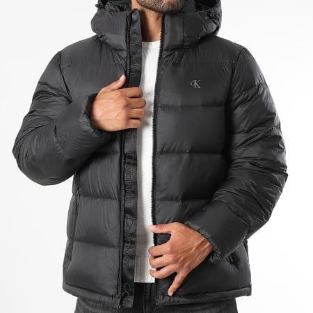 Calvin Klein - Doudoune Capuche Zippée 518G Noir