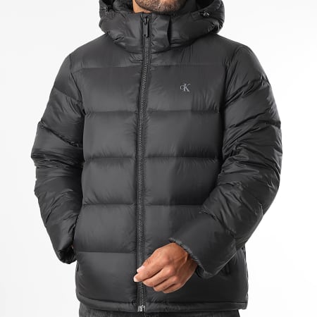 Calvin Klein - Doudoune Capuche Zippée 518G Noir