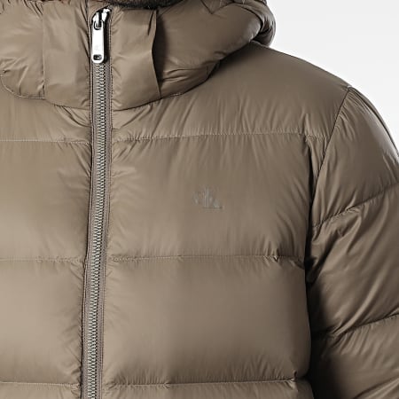 Calvin Klein - Doudoune Capuche Zippée RC518 Taupe