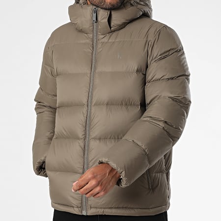 Calvin Klein - Doudoune Capuche Zippée RC518 Taupe