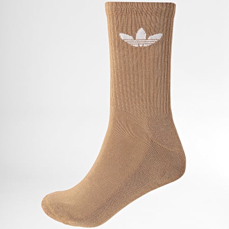 Adidas Originals Pairs Of Crew Socks JY2678 Marron Beige Rose