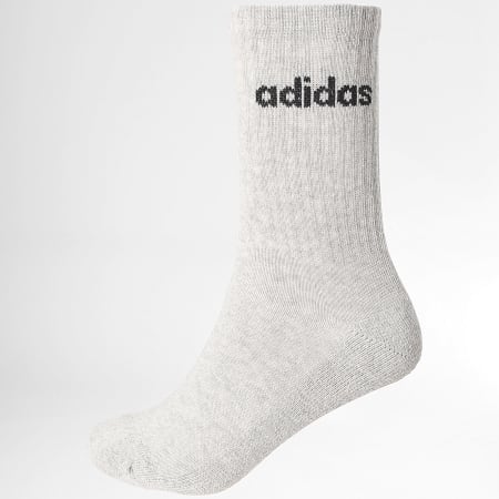 Adidas Sportswear - Lot De 6 Paires De Chaussettes Lin Crew JL6095 Noir Gris Blanc