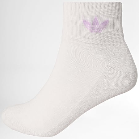 Adidas Originals - Set van 6 paar sokken JV8602 Roze Lichtblauw Lichtgroen Beige Wit