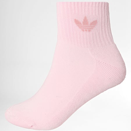 Adidas Originals - Set van 6 paar sokken JV8602 Roze Lichtblauw Lichtgroen Beige Wit
