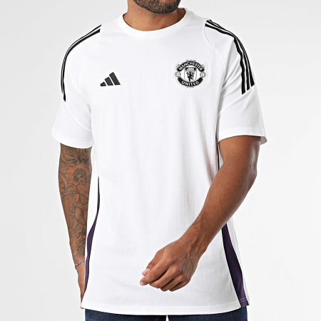 Adidas Sportswear - Tee Shirt A Bandes Manchester United JP3098 Blanc