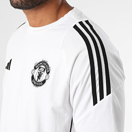 Adidas Sportswear - Tee Shirt A Bandes Manchester United JP3098 Blanc
